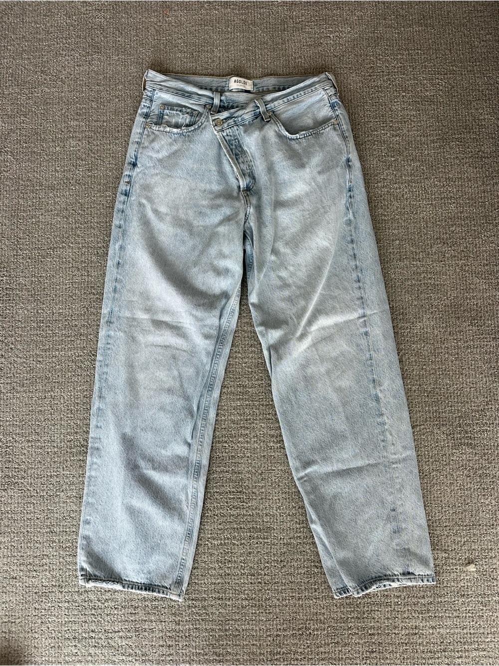 AGOLDE Criss Cross upsized jeans in light wash (suburbia)